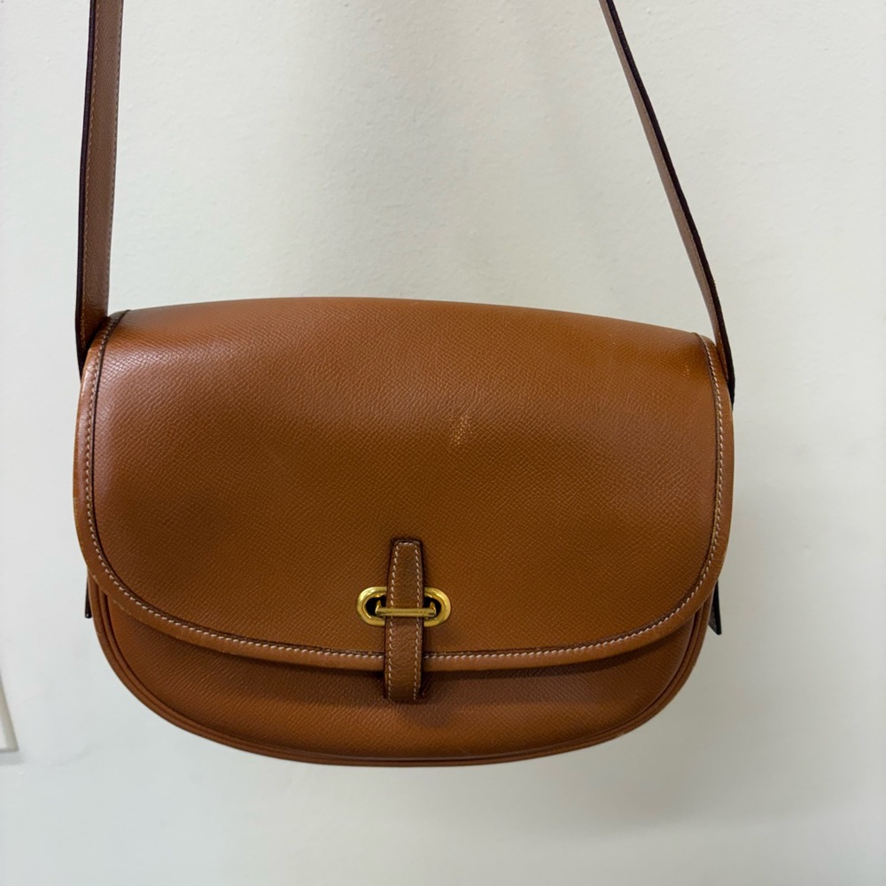 Hermes Balle de Golf Shoulder Bag Courchevel Brown